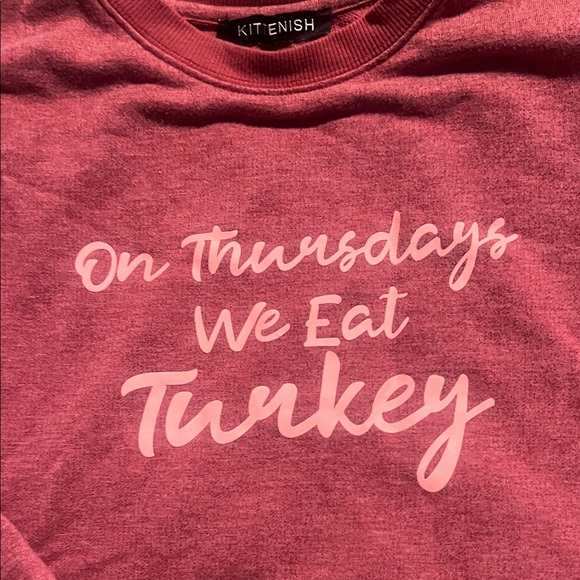 Kittenish Pink Graphic Crew Neck Sweater - Picture 4 of 5